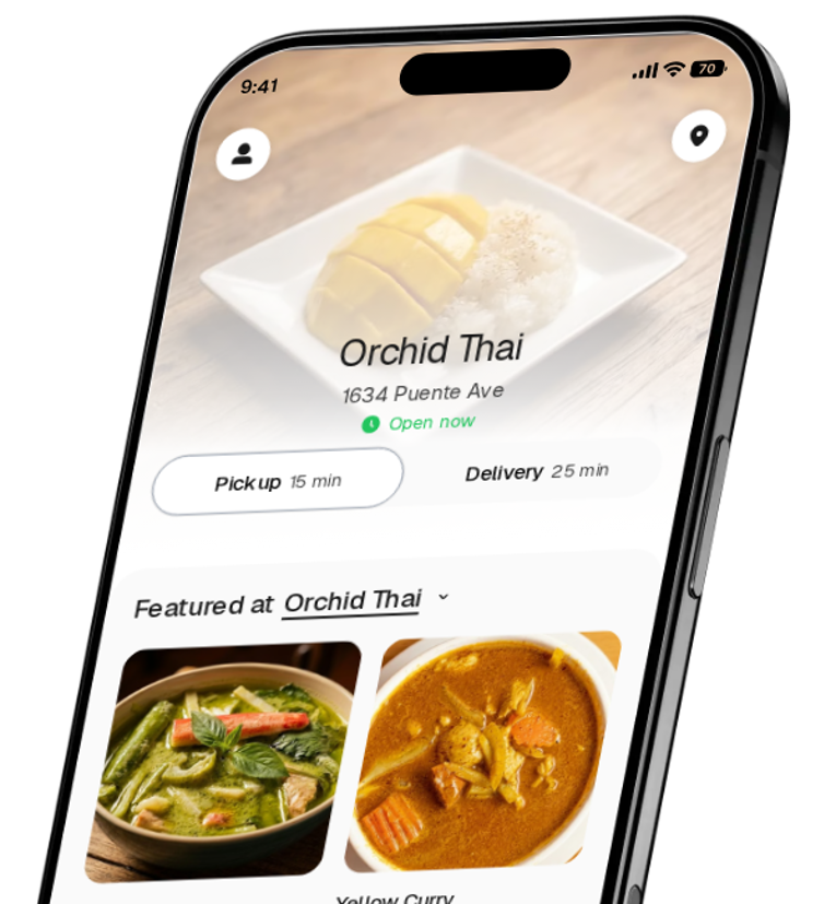 Orchid Thai app preview