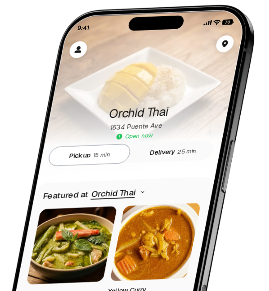 Orchid Thai app preview