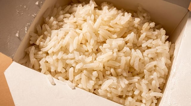 Steamed Jasmine Rice.